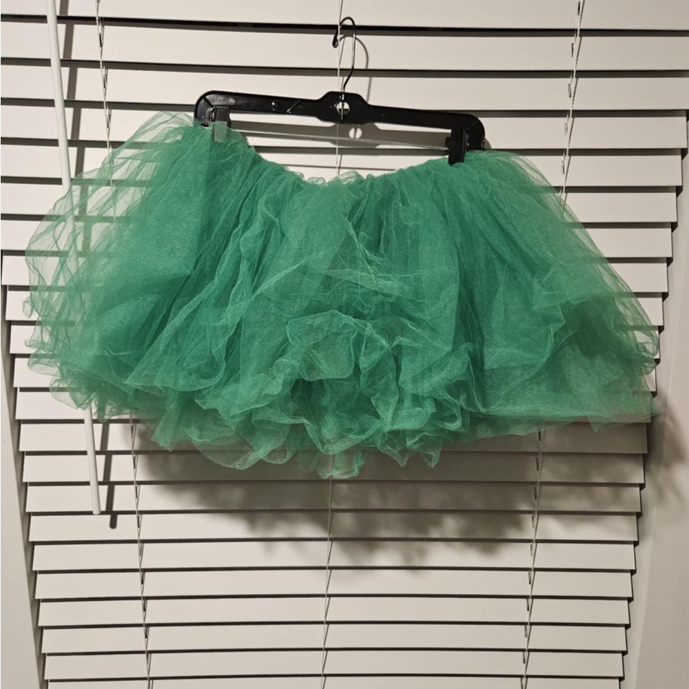 Green Tulle Skirt XL